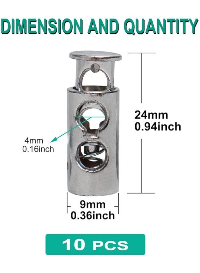 ماى سوق قفل حبل معدني مزدوج الفتحات - مشبك تثبيت للأربطة والملابس والشنط - متين وعملي. - Image 3